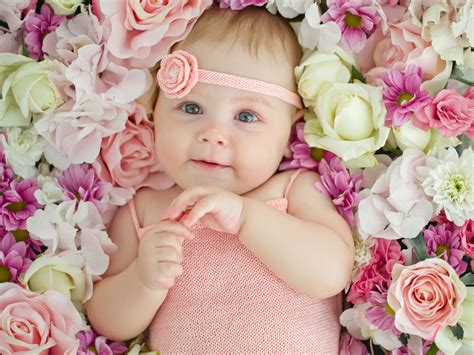 Cute Baby Pics With Flowers Best Flower Site