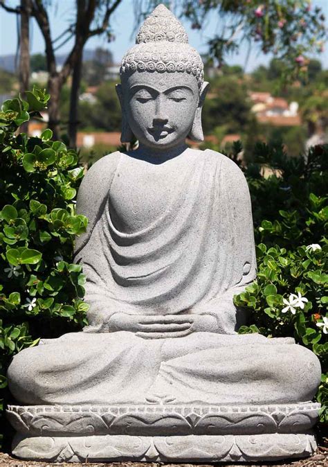 Sold Stone Meditating Buddha Statue 35 67ls10 Hindu Gods And Buddha