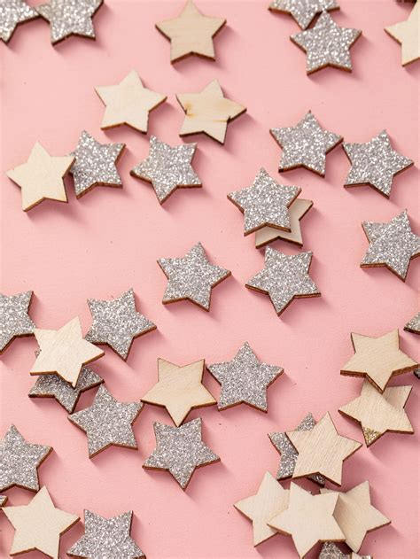 1pack Glitter Detail Star Shaped Throwing Confetti Craftivating