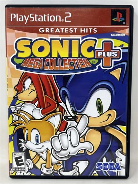 SONIC MEGA COLLECTION Plus Greatest Hits Sony PlayStation 2 PS2 W