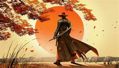 Samurai Fantasy Japan Artwork Cowboys Desktop Wallpapers