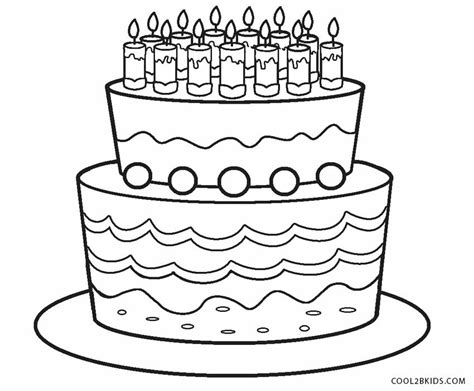 Free Printable Birthday Cake Coloring Pages For Kids  Cool2bKids