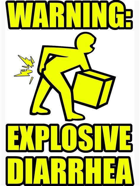 Explosive Diarrhea Poster By Derpfudge Redbubble