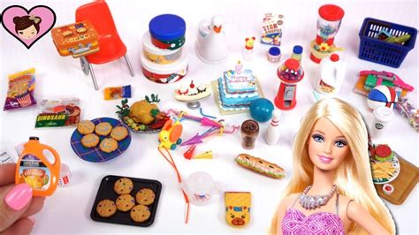 Barbie Doll Food School Supplies And Grocery Store Accessories