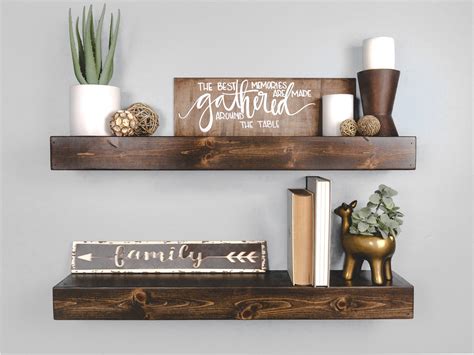Floating Shelves Free Shipping Wood Shelves Rustic Etsy In 2020