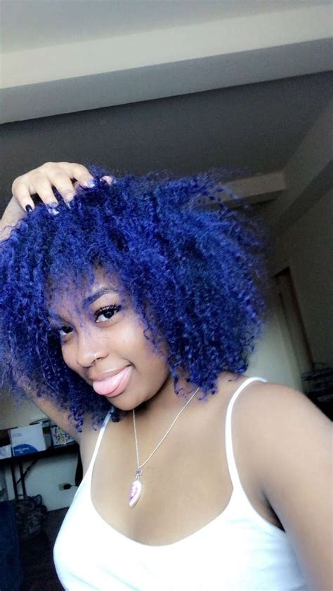 Follow Me For More Content 🀄️ Blue Natural Hair Natural Hair Styles