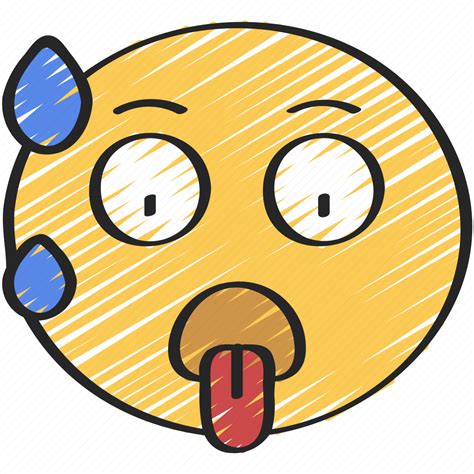 Emoji Emoticon Heat Heating Over Sweating Icon Download On