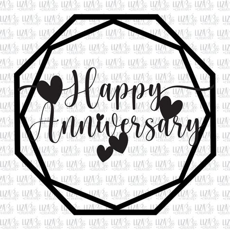 Happy Anniversary Svg Dxf Eps And Png Happy Anniversary Cake Topper