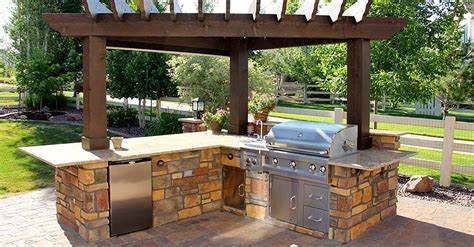 Create your dream outdoor space and shop our selection outdoor kitchens and prefabricated bbq islands and accessories at prefabricated islands are great for those who may want to move the location of their outdoor kitchen, do not want the expense of building a custom island or those who. Outdoor Kitchen Plans, Ideas, and Tips for Getting the Comfy yet Relaxing Outdoor Kitchen and ...