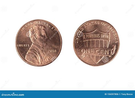 Usa 1 Cent Coin Front And Back Stock Photo Image Of Front Finances