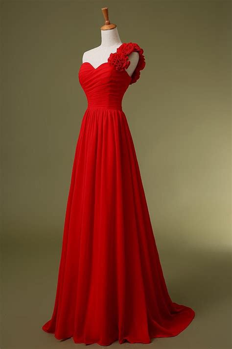 Red Bridesmaid Dressformal Dressone Shoulder Bridesmaid Dress 2020 Bridesmaid Dress With
