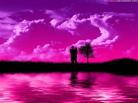 Love Romance Image Romantic Couple With Pink Background Romantic