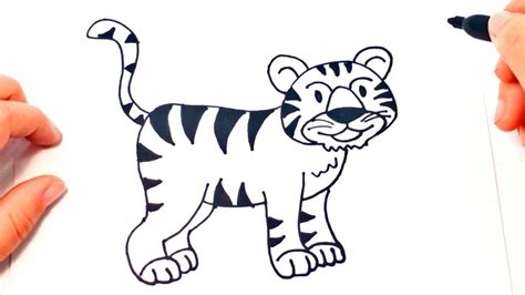 Cómo dibujar un tigre Tutorial de dibujo fácil de tigre