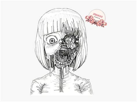 Thumb Image Creepy Gore Anime Drawing Hd Png Download Kindpng