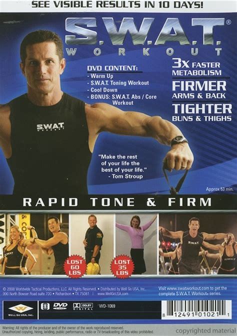 S W A T Workout Rapid Tone With Resistance Band DVD DVD Empire