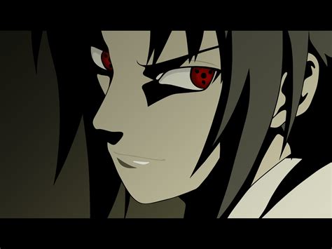 All Male Black Hair Close Male Naruto Polychromatic Red Eyes Uchiha Sasuke