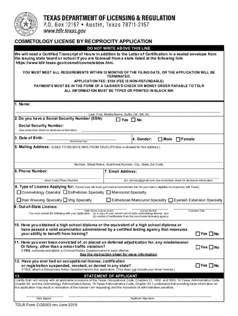 Tx Tdlr Form Cos Fill And Sign Printable Template Online