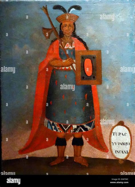 Spanish Colonial Portrait Of The Inca King Tupac Yupanqui The Tenth