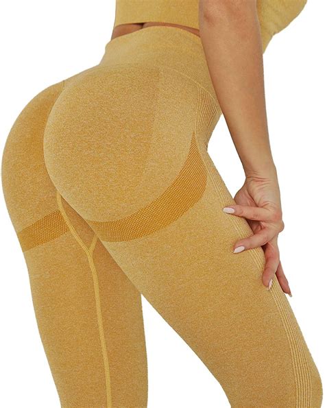 VASLANDA VASLANDA Scrunch Booty Yoga Pants Women High Waist Ruched Yoga Pants Butt Lifting