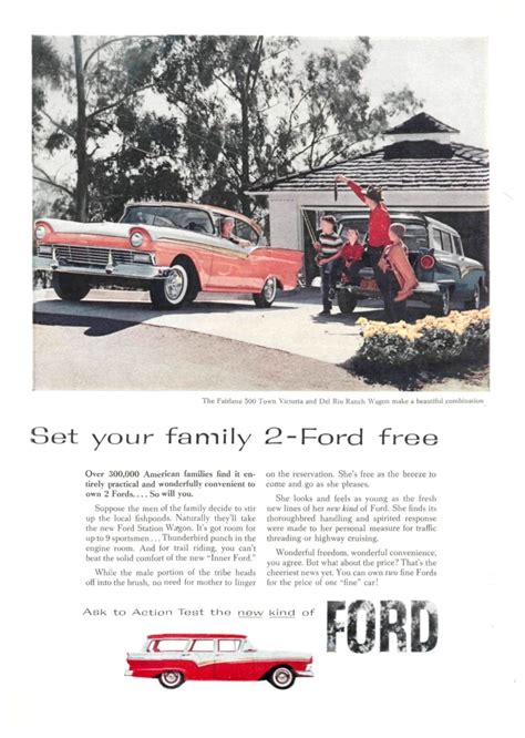 1957 Ford Ad Classic Cars Trucks Car Ads Classic Cars