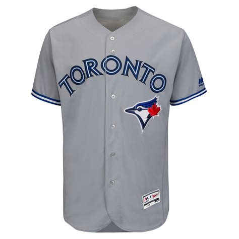 Mens Toronto Blue Jays Majestic Road Gray Flex Base Authentic Collect