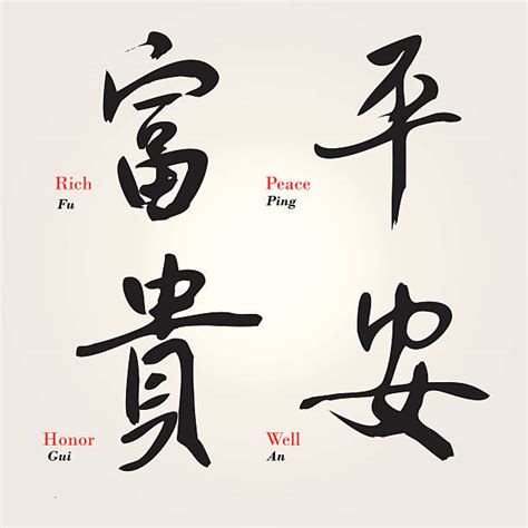 Royalty Free Chinese Calligraphy Clip Art Vector Images