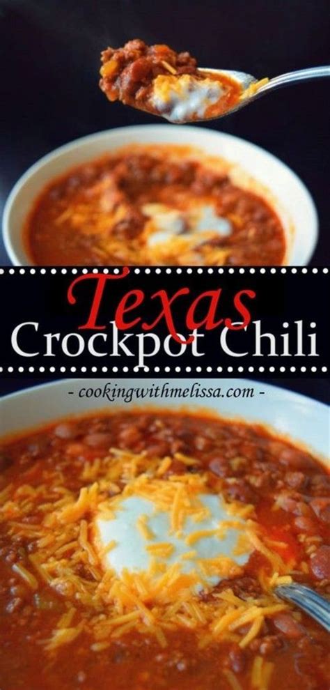 * 8 oz red kidney beans, undrained. Texas Crockpot Chili | Recipes, Cooker recipes, Chili ...