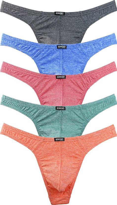 Ikingsky Mens Thong Underwear Soft Stretch T Back Mens Underwear