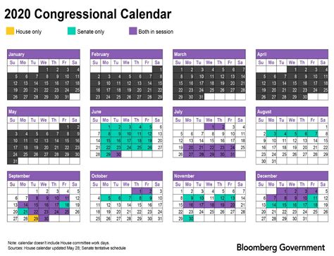 Bgov Combined House And Senate Schedules For 2020 Get The Calendar