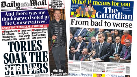 Newspaper Headlines From Bad To Worse And Tories Soak The Strivers
