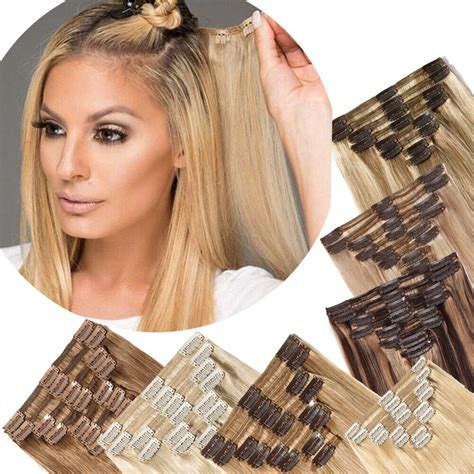 Hair Quality 100 Real Remy Human Hair Double Weft Thick 8pcsset 18