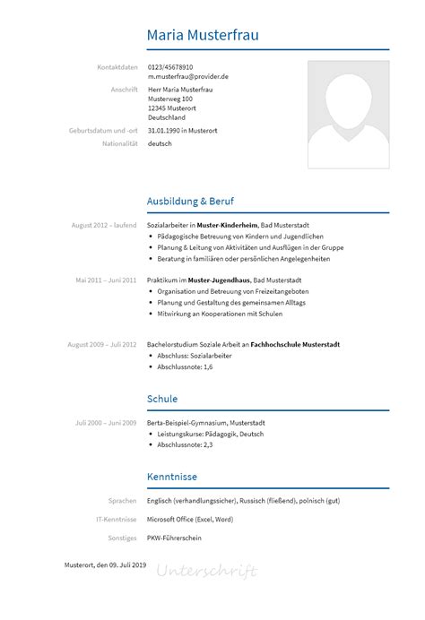 Bewerbungsvorlagen als Sozialarbeiter | bewerbung2go