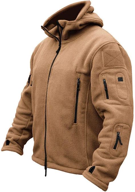 Tacvasen Windproof Mens Military Fleece Combat Jacket Tactical Hoodies