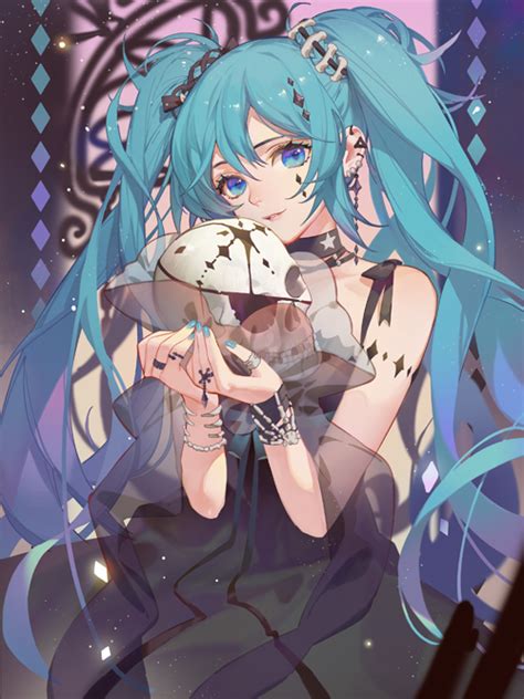 Halloween Miku 💀 Vocaloid Anime Pigtail Passion