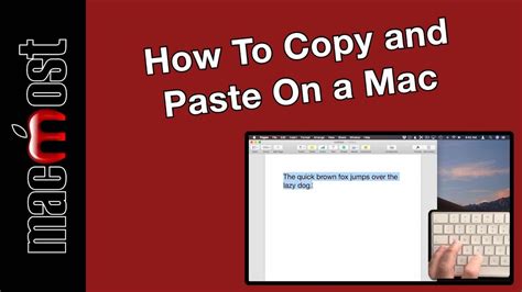how to copy and paste on a mac youtube