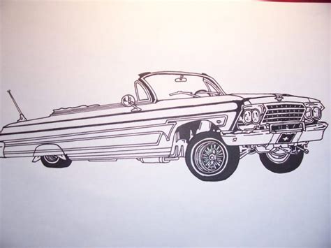 lowrider art coloring pages lowrider drawing  getdrawingscom