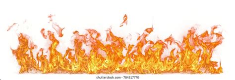 Fire Flames Isolated On White Background Stock Photo 784517770