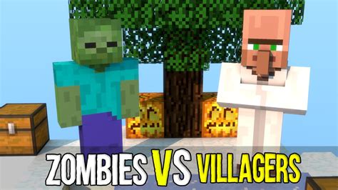 Minecraft Zombies Vs Villagers Youtube