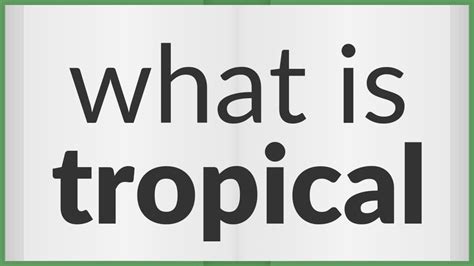Tropical Meaning Of Tropical Youtube