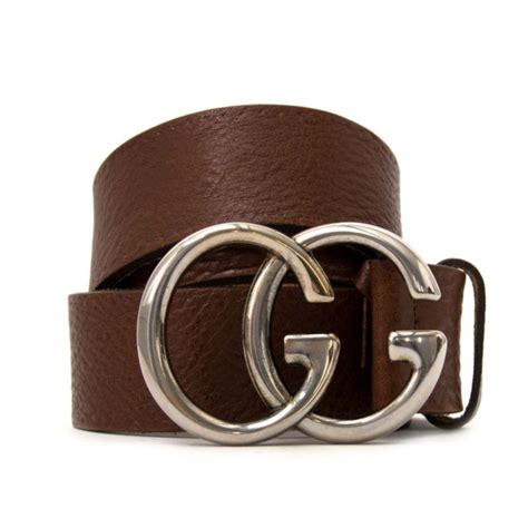 Gucci Double G Brown Leather Belt Size 90 Labellov Buy And Sell