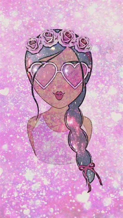Summer, balloon, girl, sun, field. Glittery Pink Girly Girl,made by me #girly #glitter # ...