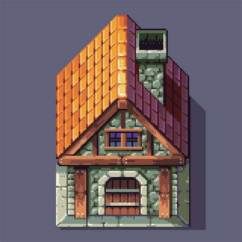 Jrpg Style House Pixelart Pixel Art Games Pixel Art Landscape