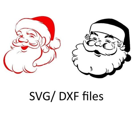 Items similar to santa claus face design, christmas svg and dxf Cut