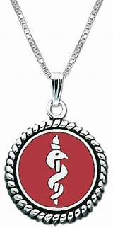 Pictures of Sterling Silver Medical Alert Necklace
