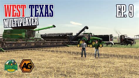 West Texas Multiplayer Episode 9 Sorghum And Soybean Harvest Fs19