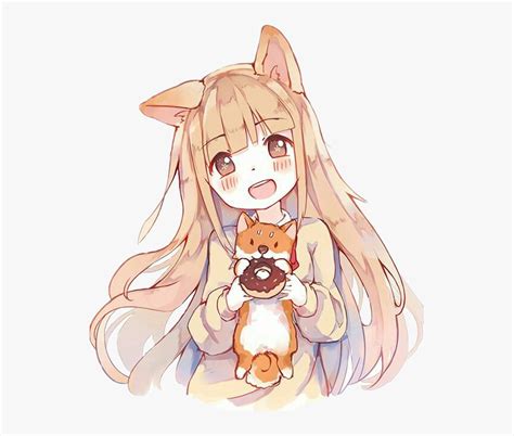 Animegirl Anime Girl Cute Kawaii Dog Catgirl Cute Kawaii Anime