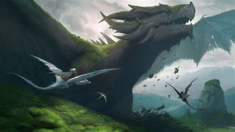 Fantasy Dragon Is Looking Up Hd Dreamy Wallpapers Hd Wallpapers Id