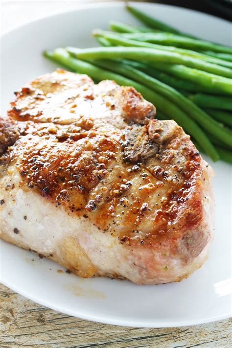 These are the pork chop version of a new york strip steak and can be identified by the bone that divides the loin meat from the tenderloin muscle. The Stay At Home Chef: Perfect Thick Cut Pork Chops