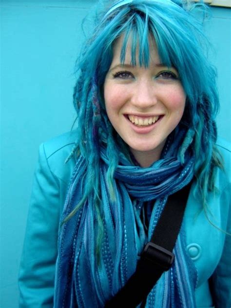Blue Mermaid Dreaded Girl Hair Color Blue Hair Hair Styles