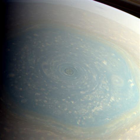 Incredible Raw Image Of Saturns Swirling North Pole
